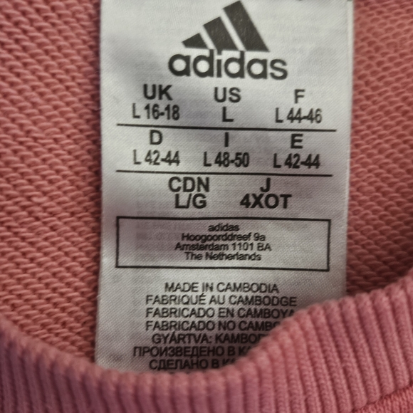 Adidas Women's Colorblock Linear Soft Fleece Striped Pullover - Picture 3 of 4